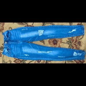 REDFOX light blue distressed jeggings